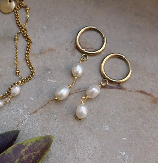 1047-0002 Pearl Drop Earring