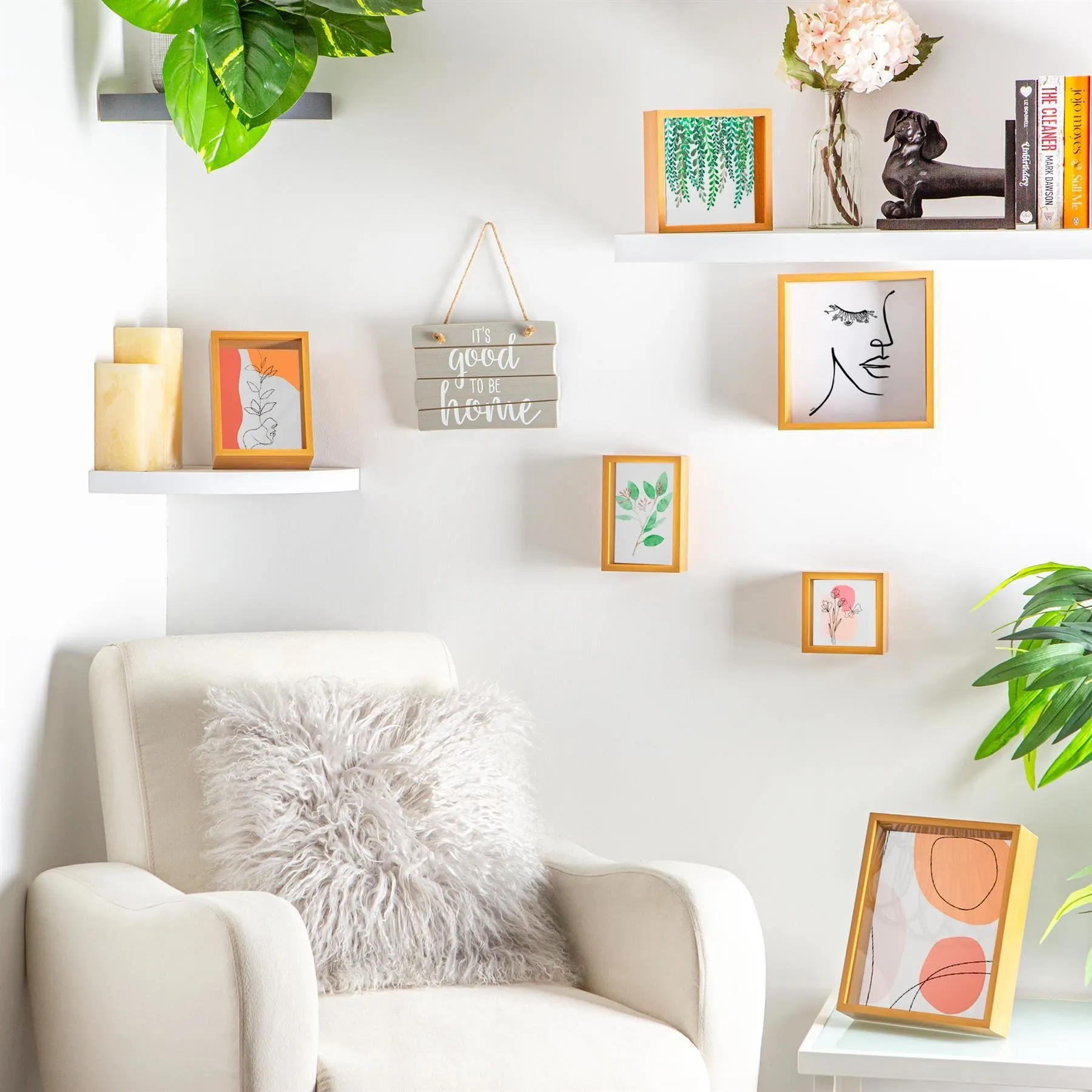 4" x 6" Medium Wood 3D Deep Box Photo Frame - by Nicola Spring