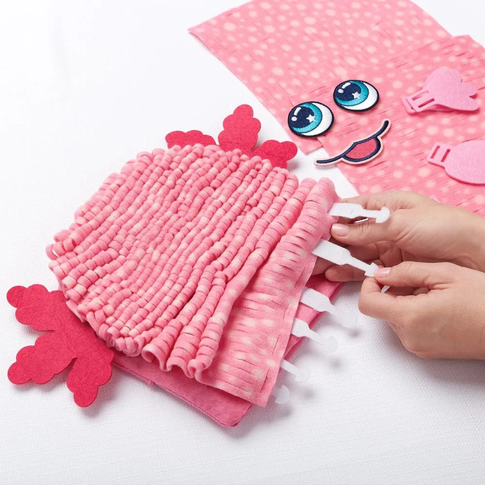 Bright Stripes Magic Scrunch Pillow - Axolotl