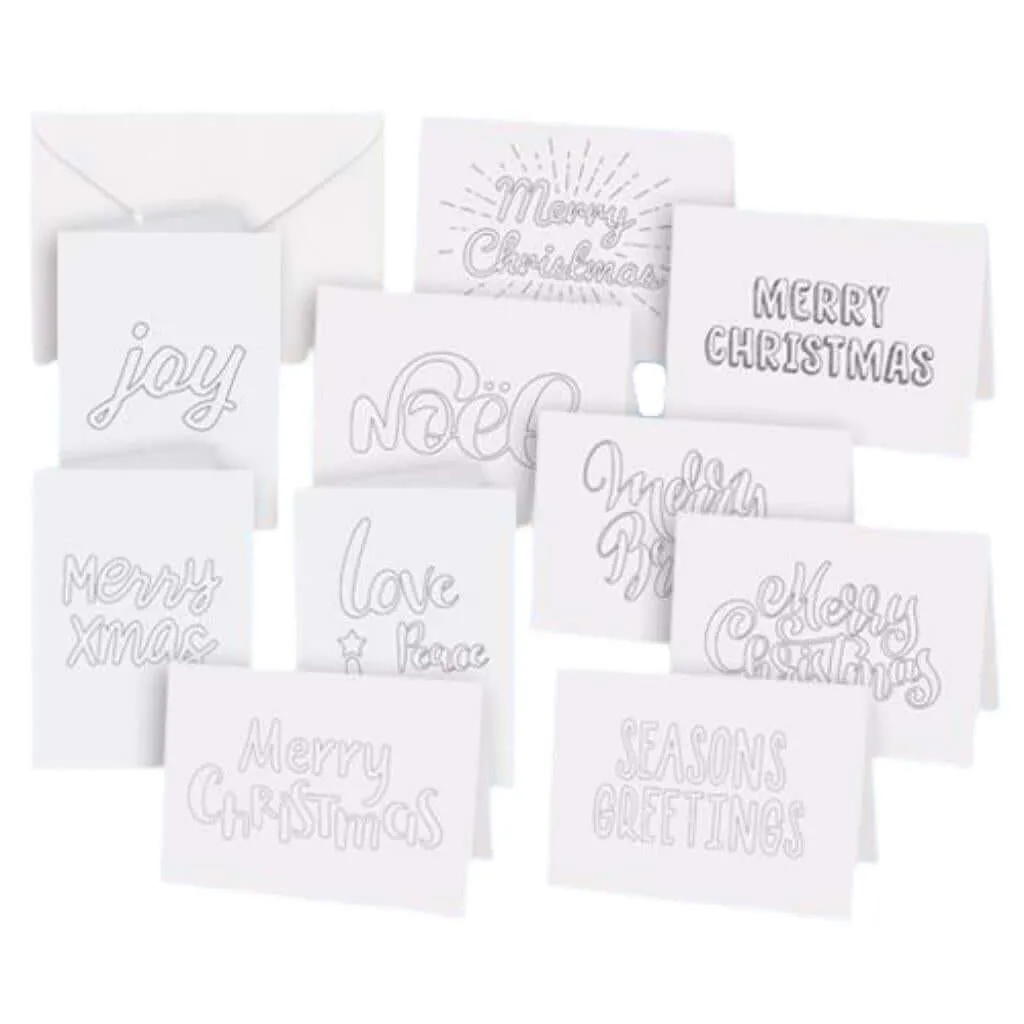Colouring Christmas Cards