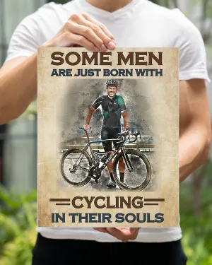 Customized Image Canvas- Some Men Are Just Born With Cycling In Their Souls
