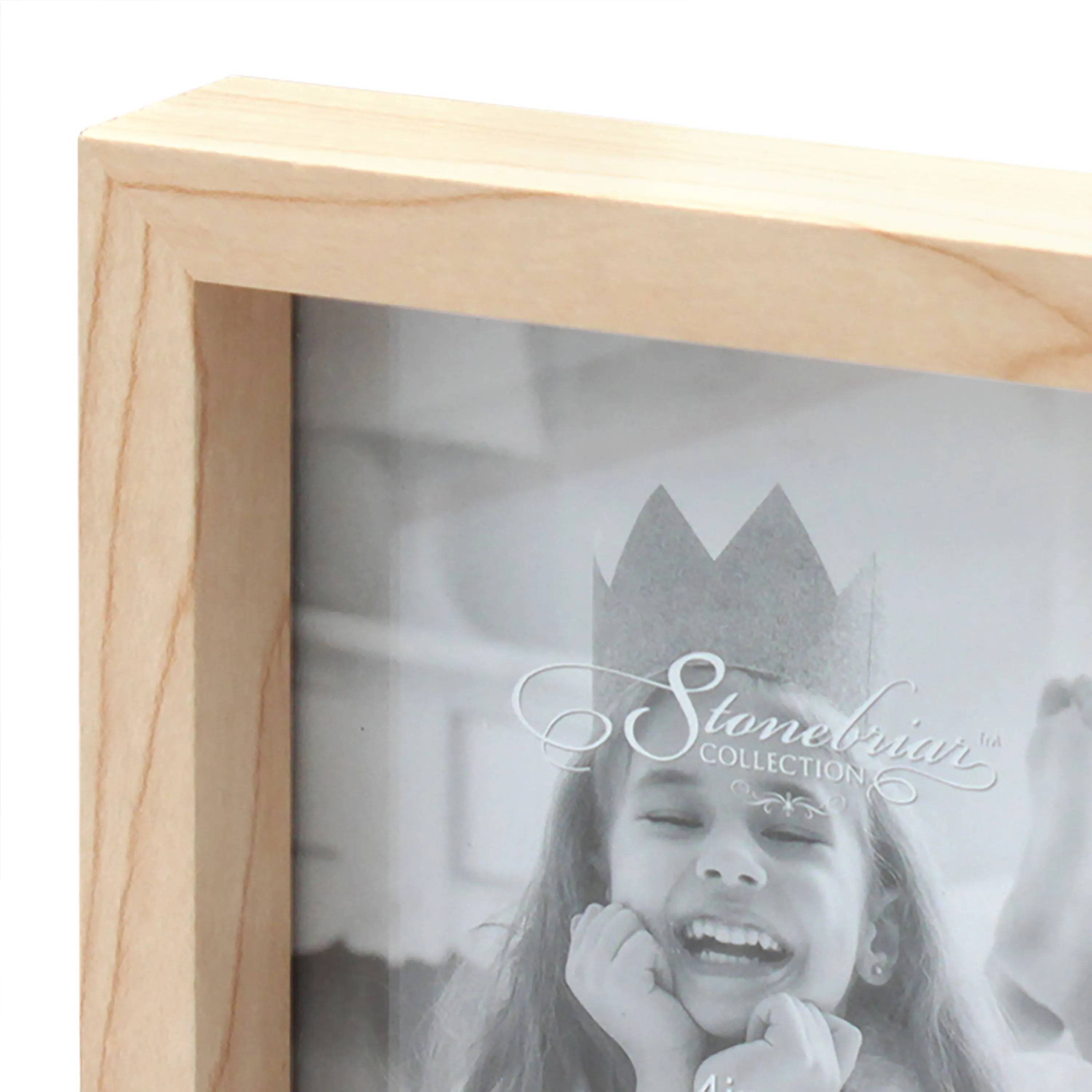 Decorative Rectangle Wall Mounted Gallery Frames, Wood, Blond (Set of 5) (WS)