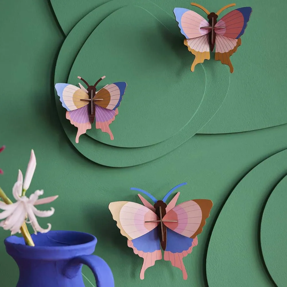 DIY 3D Wall Decoration - Gold Rim Butterflies (set of 3)