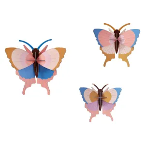 DIY 3D Wall Decoration - Gold Rim Butterflies (set of 3)