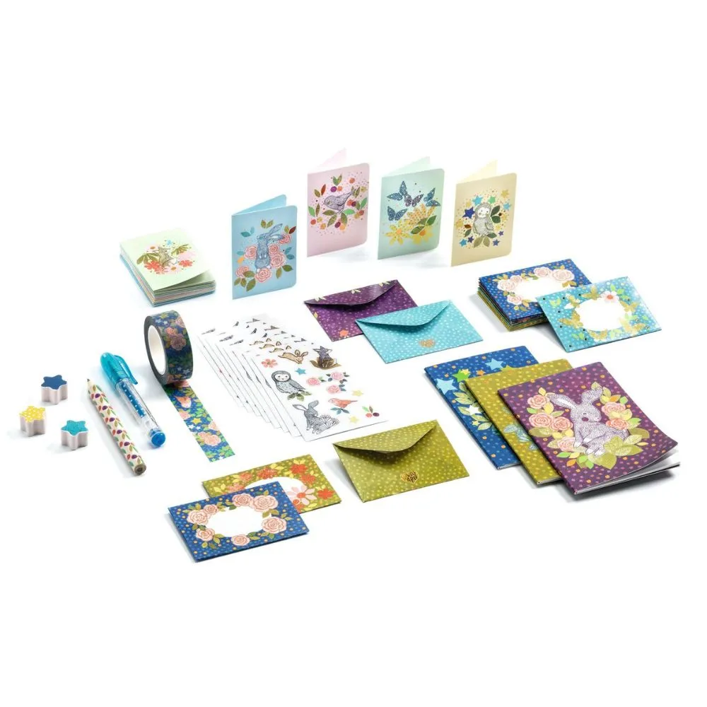Djeco Writing Set - Elodie Mini box