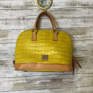 Handbag Designer By Dooney And Bourke In Yellow, Size:Medium