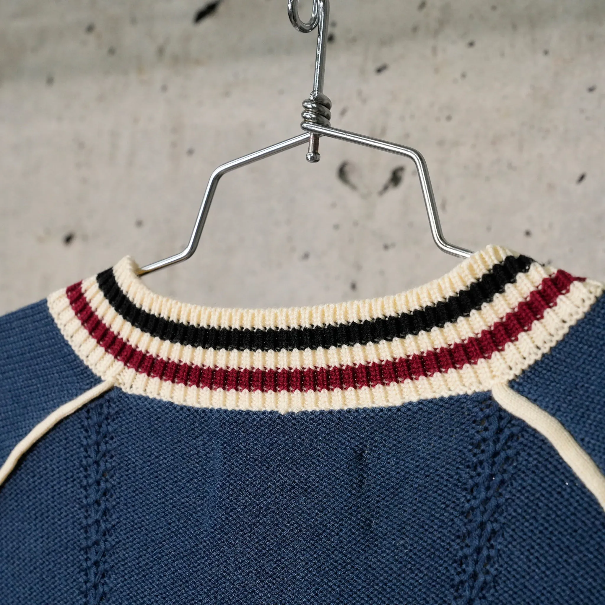 KNITTING GAME SHIRT / BLUE