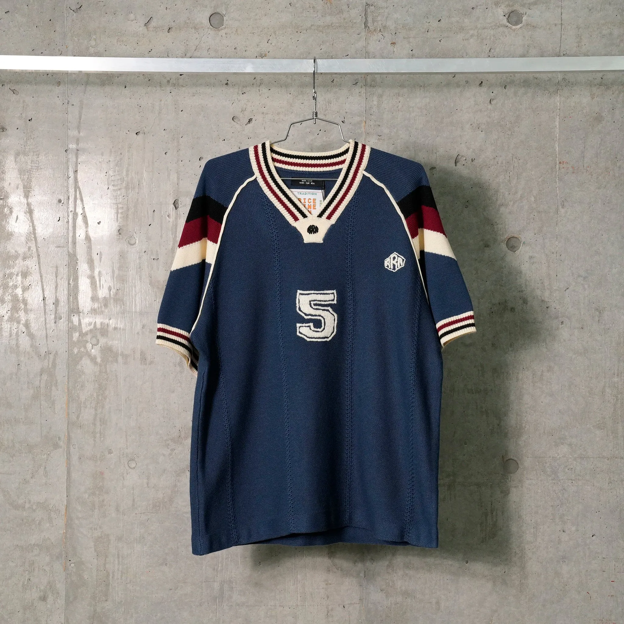 KNITTING GAME SHIRT / BLUE