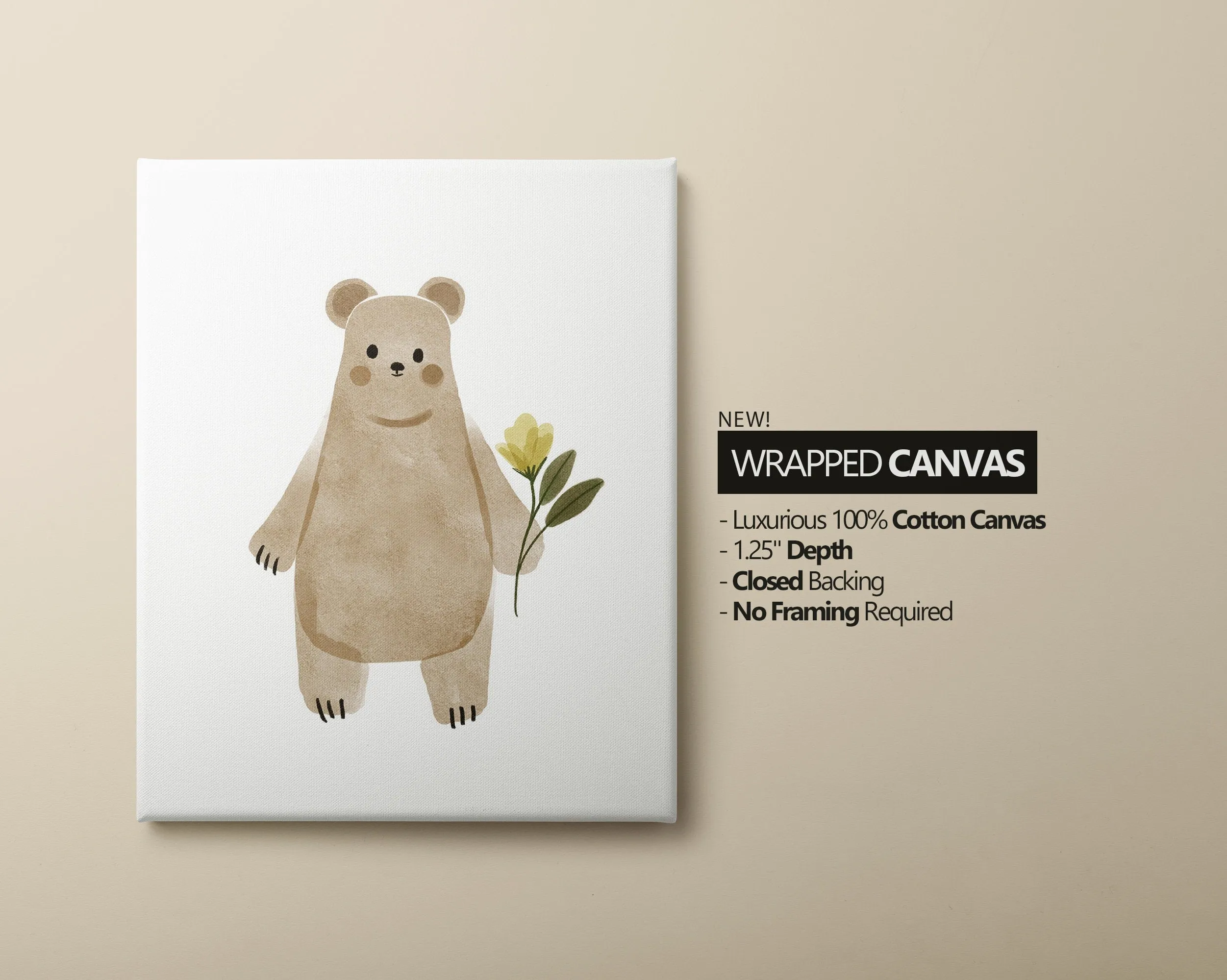 Personalized Boho Woodland Floral Animal Set of 3 Nursery Art Prints, Floral Nursery Wall Art, Neutral Nursery Decor, Baby Room Ideas,103