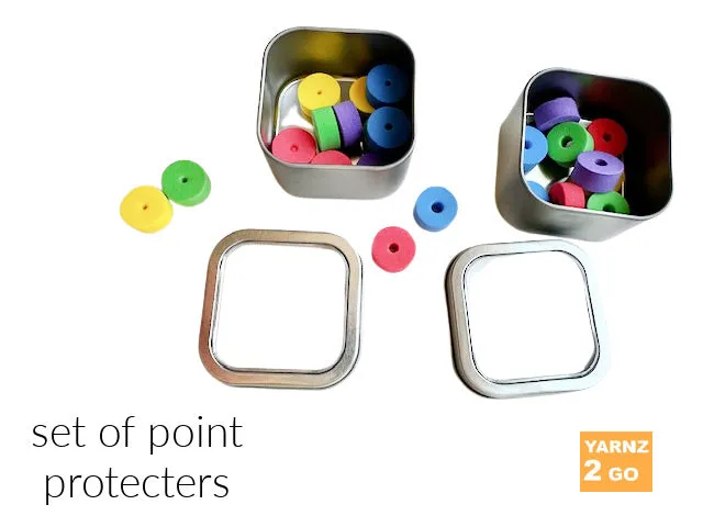 Point protectors in a tin