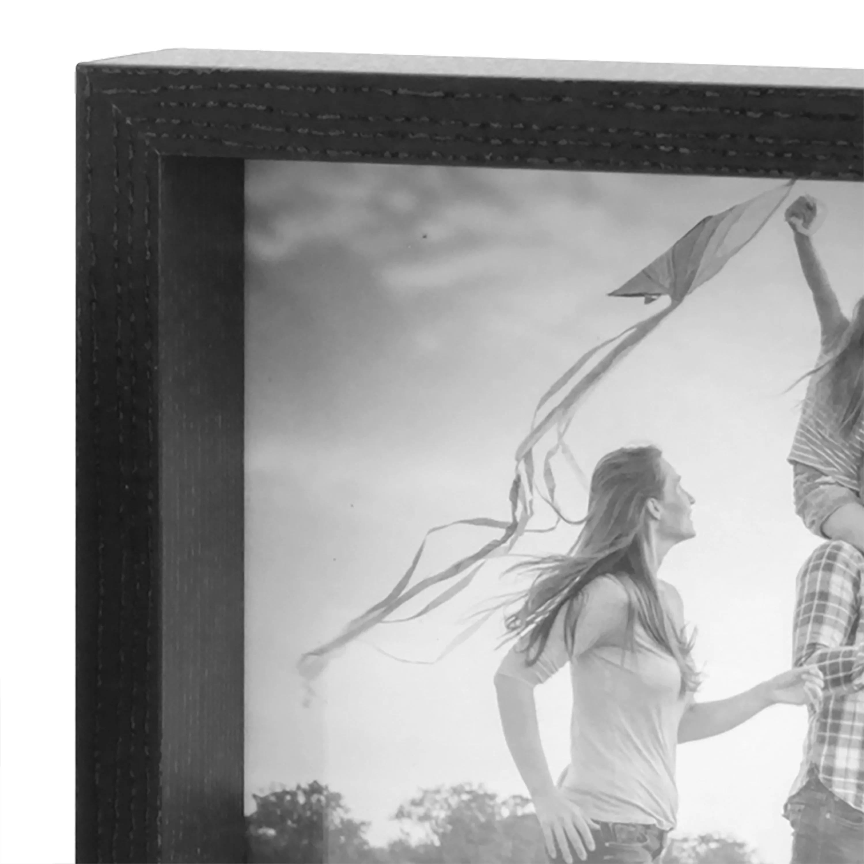 Rectangle Wall Mounted Gallery Frames, Wood, Black (Set of 5) (WS)