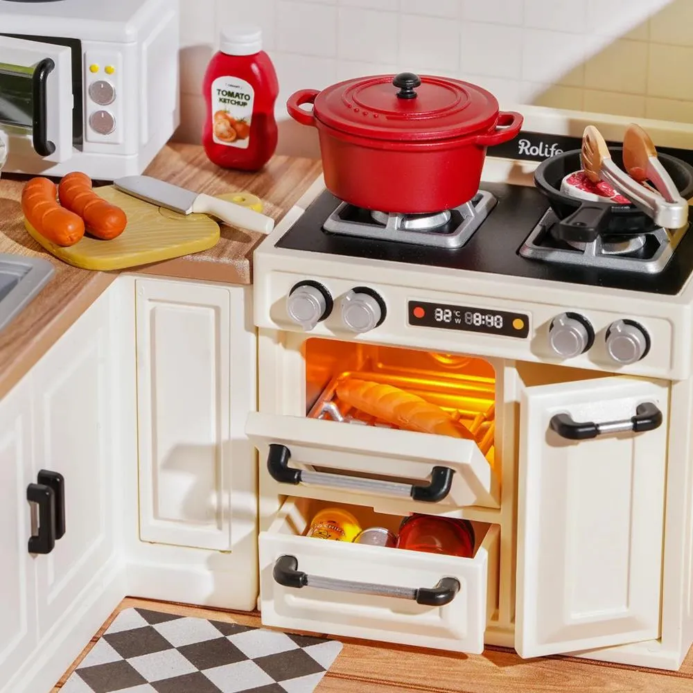 Robotime Rolife DIY Mini Model Kit - Happy Meals Kitchen