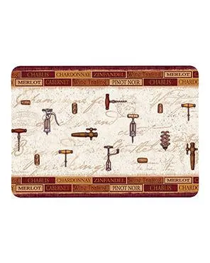 Wine Steward Foam Backing Vinyl Placemat